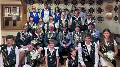 Die amtierenden Würdenträger freuen sich auf das Schützenfest.