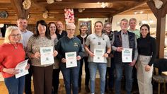 Die geehrten Mitglieder im Jubiläumsjahr.