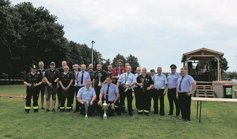 Bei den Gemeindewettkämpfen belegte die Freiwillige Feuerwehr Frelsdorf den ersten Platz.