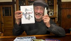 Tagsüber gezeichnets, abends dann saß Brösel an seinem 75. am 17. März mit Freunden am Kamin, hörte Fleedwood Mac und schüttete Rum pur in sich rein.