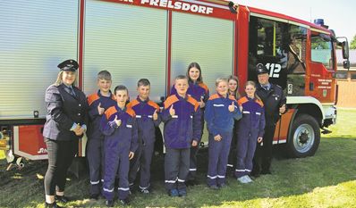 Die Kinder und Jugendlichen sind stolz darauf, ein Teil der Feuerwehr Frelsdorf zu sein.
