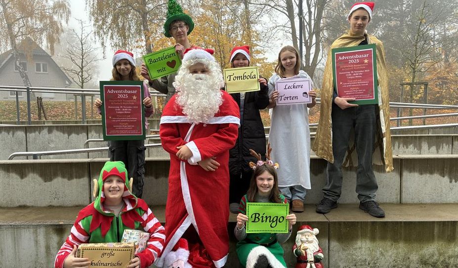 Haupt- und Realschule organisieren gemeinsam einen Adventsbasar auf dem Campus. Die Einnahmen sollen für den neuen Schulhof verwendet werden.