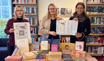 Von links: Das Organisations-Team bestehend aus Susanne Caillé, Magdalena Grube und Melanie Blank, freut sich bereits auf das Moorlesen.
