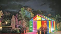 Bis 15. September wird der Park der Gärten erleuchtet.