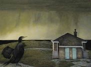 Erik Hoffmann_The Point_An Autumn Gale, 2025, Acryl, Holz, 50 x 50 cm