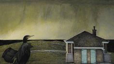 Erik Hoffmann_The Point_An Autumn Gale, 2025, Acryl, Holz, 50 x 50 cm