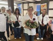 Chorleiterin Angela Martens ist happy über den tollen Nachmittag.