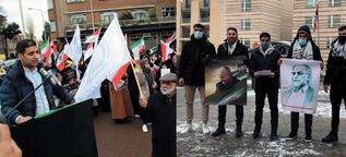 Yunus Çakar in Holland und am ersten Jahrestag der Tötung Soleimanis in Berlin.