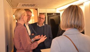 Von links: GeschäftsführeriAntonia Gehr, Beverstedts Bürgermeister Guido Dieckmann, Landrat Thorsten Krüger (Landkreis Cuxhaven) und Beverstedts Erste Gemeinderätin Claudia Lühmann.