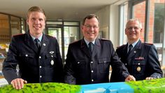 Chris Hartmann (Mitte) mit seinen beiden Stellvertretern Hendrik Mahnken (links) und Michael Dirschauer.