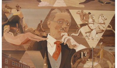 Hans Georg Müllers Ulysses nach James Joyce, 1. Kapitel, Holzintarsie.