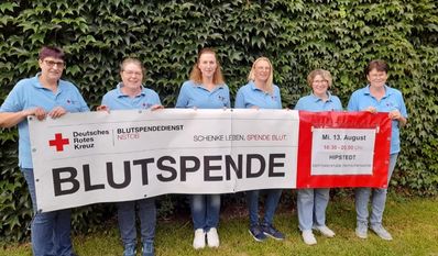 Das Team des Deutschen Roten Kreuzes hofft wieder auf viele Spender.