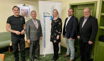 Der alte und neue Vorstand der Bremervörder Wirtschaftsgilde: (v. l. n. r.) Boris Thomas, Jan Draack, Stefanie Kase und Rainer Röhrs.