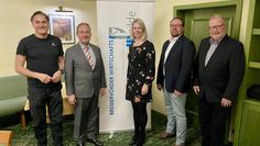 Der alte und neue Vorstand der Bremervörder Wirtschaftsgilde: (v. l. n. r.) Boris Thomas, Jan Draack, Stefanie Kase und Rainer Röhrs.