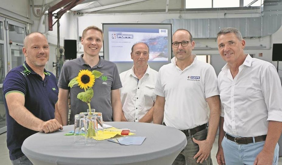 Tino Wachsmuth, Sebastian Lemmermann, Frank Stegitz, Dieter Poppe und Dirk Sauer tauschten sich aus.