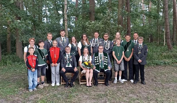 Das neue Königshaus regiert nun ein Jahr den Schützenverein.