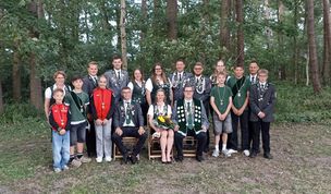 Das neue Königshaus regiert nun ein Jahr den Schützenverein.