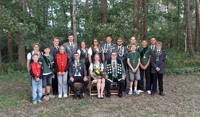 Das neue Königshaus regiert nun ein Jahr den Schützenverein.