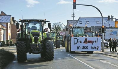 Auch zahlreiche Landwirte aus Bremervörde und Umgebung beteiligten sich am Montag am bundesweiten Protest