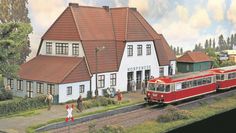 Ein Modell des Worpsweder Bahnhofs. Foto: Modellbahnfreunde Osterholz-Scharmbeck