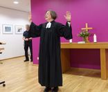 Pastorin Annette Seifert stellte sich in einem Gottesdienst vor.