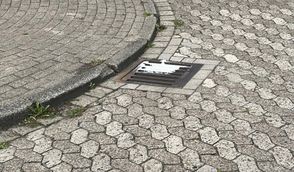 Das unerlaubte Entsorgen von Farben im Gully ist strengstens verboten.