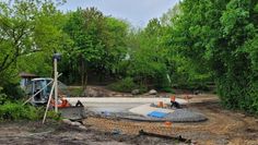 Der Wasserspielplatz am Vörder See wird bald fertig sein.