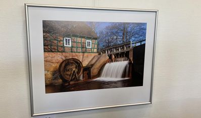 Wasser an der Meyenburger Wassermühle- festgehalten vom Vorsitzenden der Fotofreunde Vegesack Ulrich Reiß