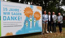 Sagen Danke: (v. l.) Christian Meyer-Hammerström, Tim Jesgarzewski, Jörn Leiding und Oliver Milz.