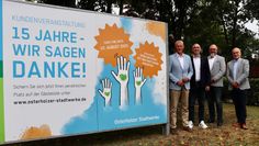 Sagen Danke: (v. l.) Christian Meyer-Hammerström, Tim Jesgarzewski, Jörn Leiding und Oliver Milz.
