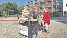 Das Team der Kümmerer kann es kaum erwarten, das Rad einzusetzen.