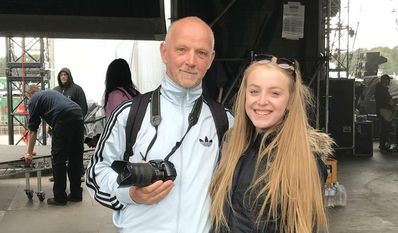 Ralf G. und Leona Poppe auf der Hauptbühne beim Hurricane-Festival 2018.