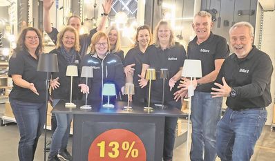 Das gesamt Team freut sich, den Kunden 13 Prozent auf alle Artikel geben zu können.