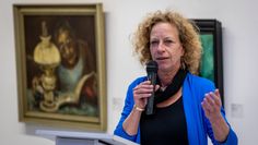 Cornelia Hagenah in der Worpsweder Kunsthalle.