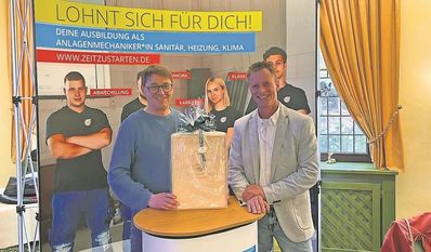 Reinhard Lott (li.) mit Obermeister Michael Kästner.