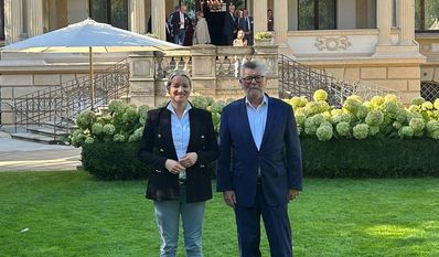 Justizministerin Dr. Kathrin Wahlmann und Prof. Dr. Gerhard Wegner bei seiner offiziellen feierlichen Einführung in sein Amt.