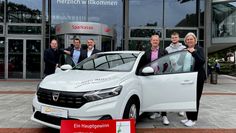 Stefan Molkentin, Thorben Prenntzell und Marko Putaro (Sparkasse), Marc Dittmer (Klosterholz e.V.), Florian Meyer (Autohaus Meyer) und Anja Kalski.