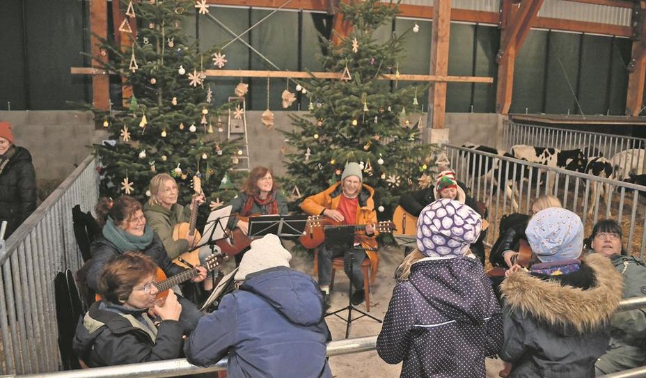 Durch die musikalische Begleitung wurde es bei Familie Haak so richtig weihnachtlich.
