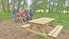 Der neue Wander-Doppelrastplatz am Nordpfad Wümmeniederung lädt zum Erholen ein.