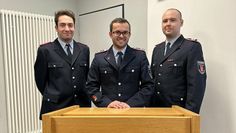 Tim von der Heyde (v. li.), Kevin Ulshöfer und Mirco Schulze von der Jugendfeuerwehr Kutenholz.