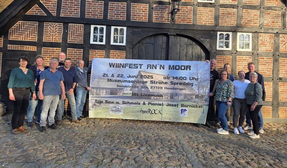 Der Heimatverein Ströhe/Spreddig, HamRock und der TV Hambergen veranstalten gemeinsam das zweite Weinfest auf der Museumsanlage.