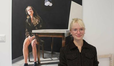 Lilien Grupe malte das Bild „Die Suche nach sich selbst“.