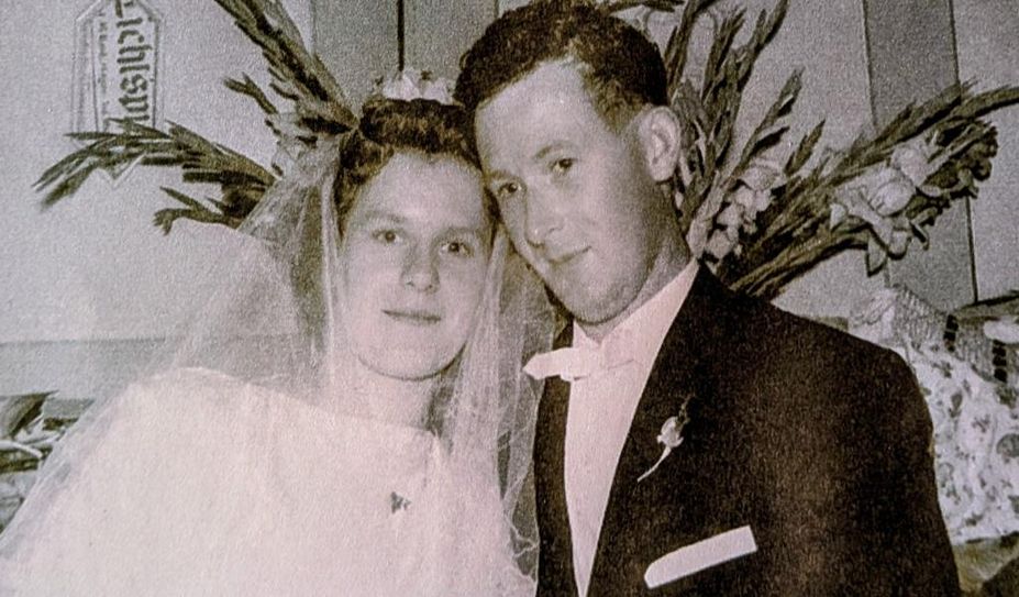 Der Hochzeitstag im Jahr 1961.