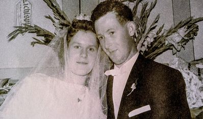 Der Hochzeitstag im Jahr 1961.