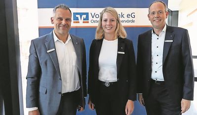 (v. l.) Michael Kersting (Vorstand), Stefanie Kase (Leitung Vorstandsstab) und Jan Mackenberg (Vorstand) gucken voller Hoffnung auf das zweite Halbjahr.