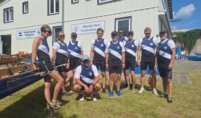 Die beiden Mannschaften der Trainingsgruppe des RVOSCH vor dem Start in Nordenham.