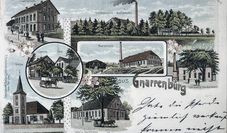 Eine antike Postkarte aus dem Jahr 1901 von der Gemeinde Gnarrenburg.