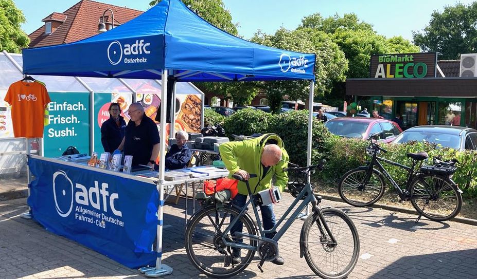 ADFC Stand zum Biomarkt Ritterhude