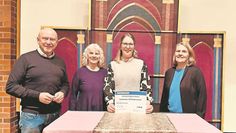 Unterstützen die Kinder: (v. l.) Michael Hannebacher, Petra Fischer, Maylin Burmester und Meike Siems.