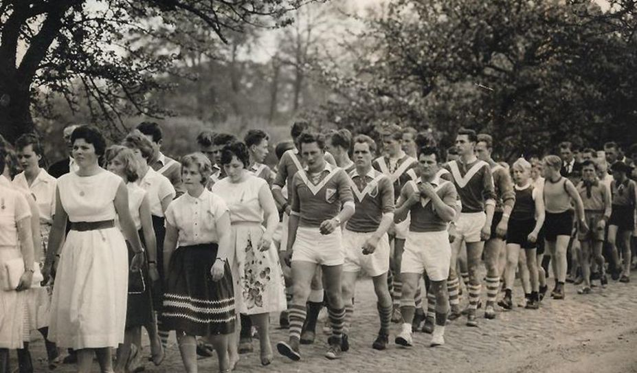 Der TuS Hipstedt in den 1950ern.